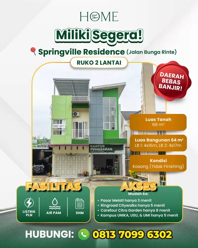 Ruko 2 Lantai Springville Residence