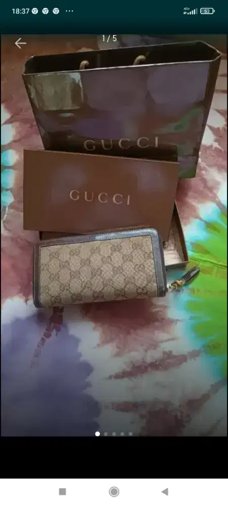 Dompet Gucci  Canvas Zipper (classic) ori