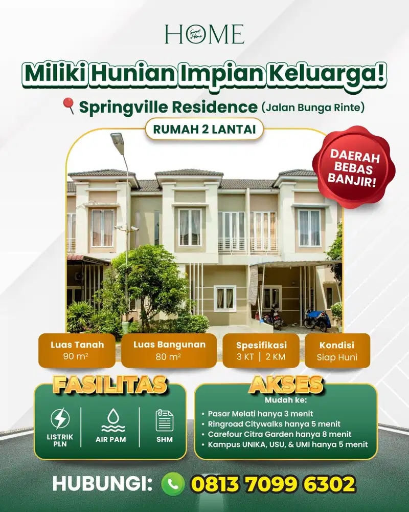 Rumah 2 Lantai Springville Residence Setia Budi