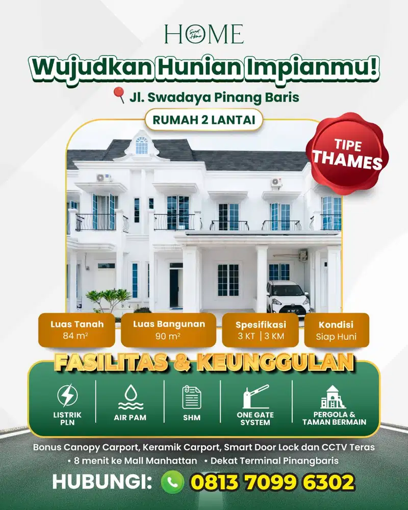 Rumah 2 Lantai Daerah Sunggal
