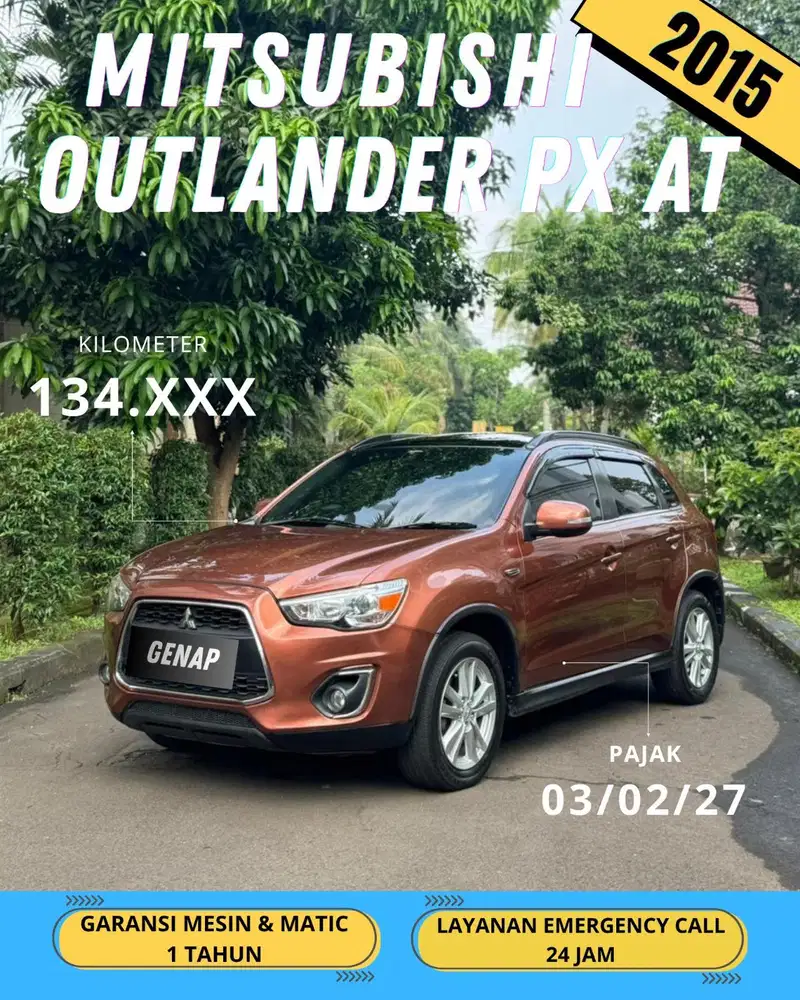 MITSUBISHI OUTLANDER PX 2015 AT MATIC / GENAP