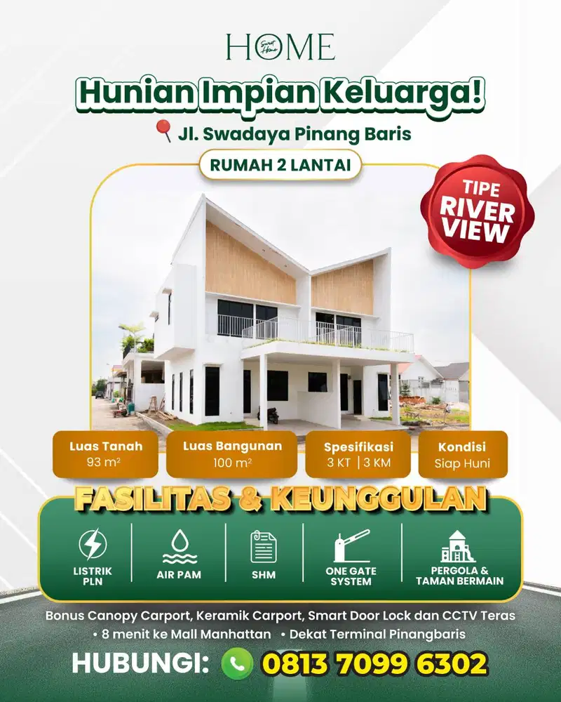 Rumah 2 Lantai Daerah Sunggal