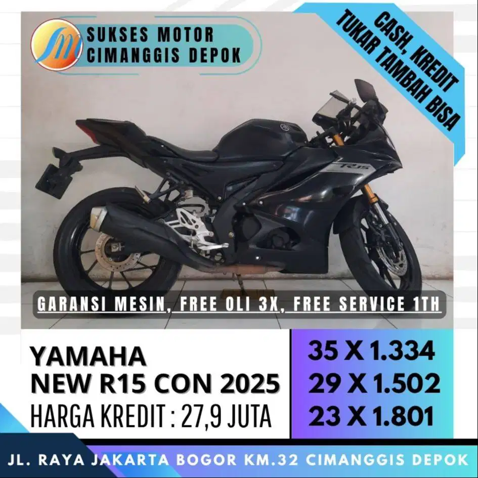TERMURAH R15 CON 2025 CASH KREDIT KARTU KREDIT [SUKSES MOTOR]