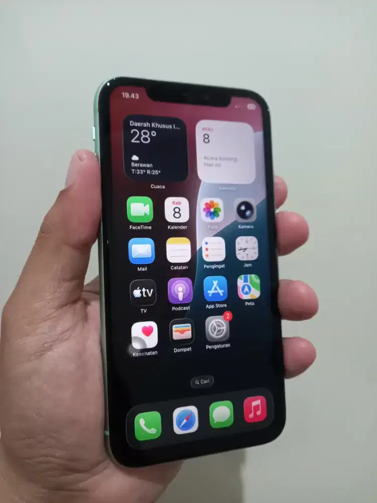 IPhone 11 Green 64Gb Lte Fullset ex inter ada minus dibaca