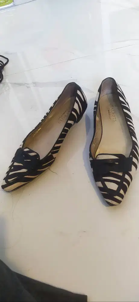 Talbots Zebra Print Calf Hair Loafers Original Size 39