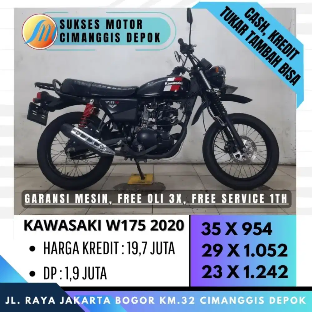 KAWASAKI W175 2020 TERMURAH UNIT SIAP PAKAI FREESERVICE [SUKSES MOTOR]