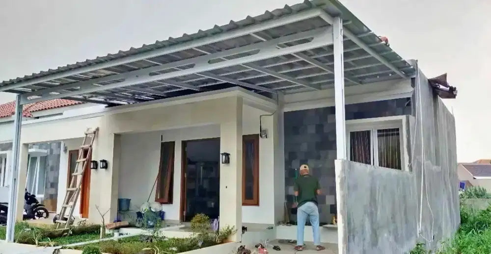 Kanopi baja ringan dan garasi