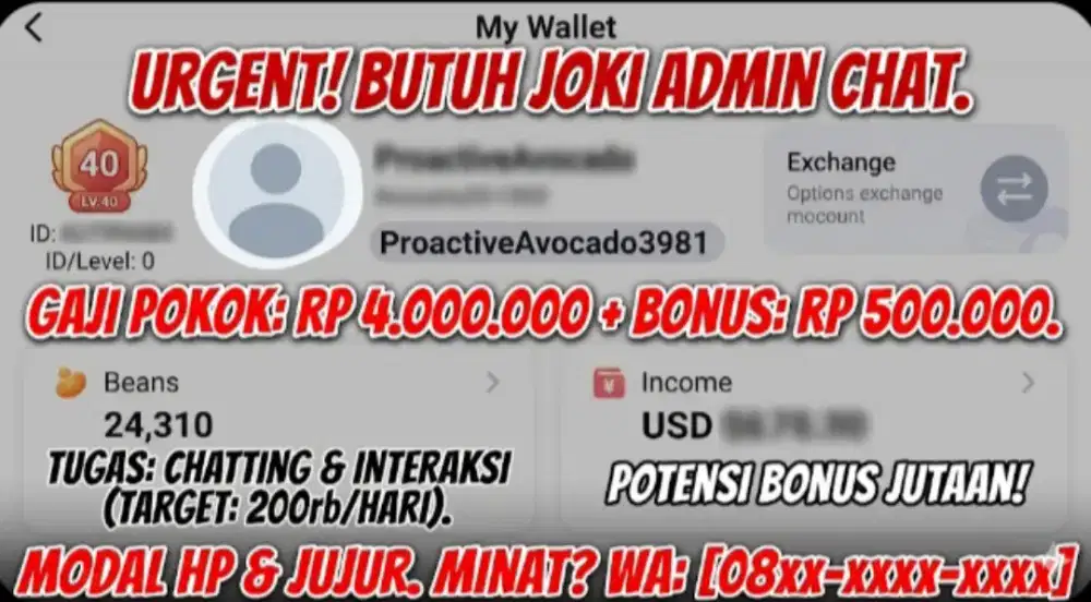 Cari Admin Chat Joki - Bisa Kerja dari Rumah (Remote)