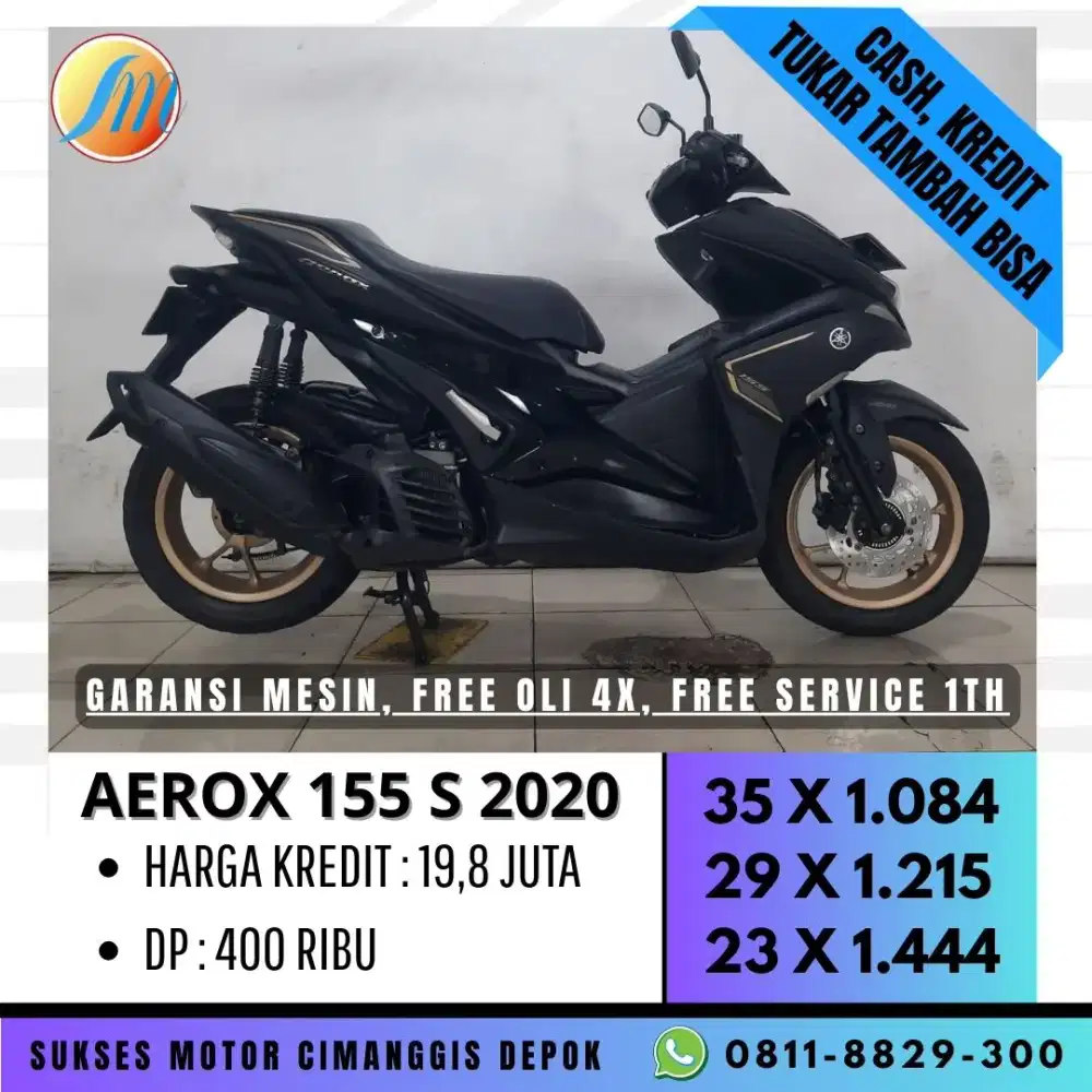 YAMAHA AEROX 155 S ABS 2020 KEYLESS TERMURAH [SUKSES MOTOR]