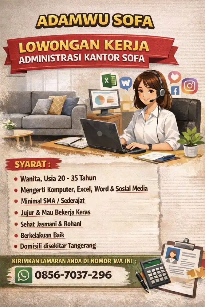 Lowongan Administrasi Workshop Furniture