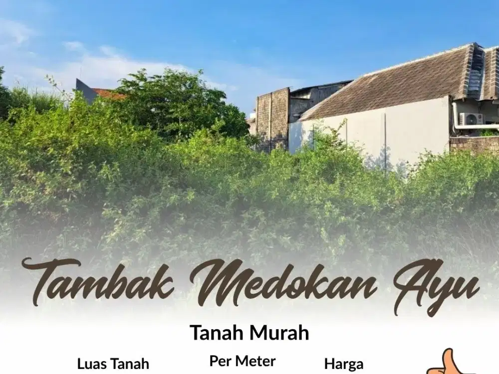 Tanah Murah Tambak Medokan Ayu 3.2jt per m