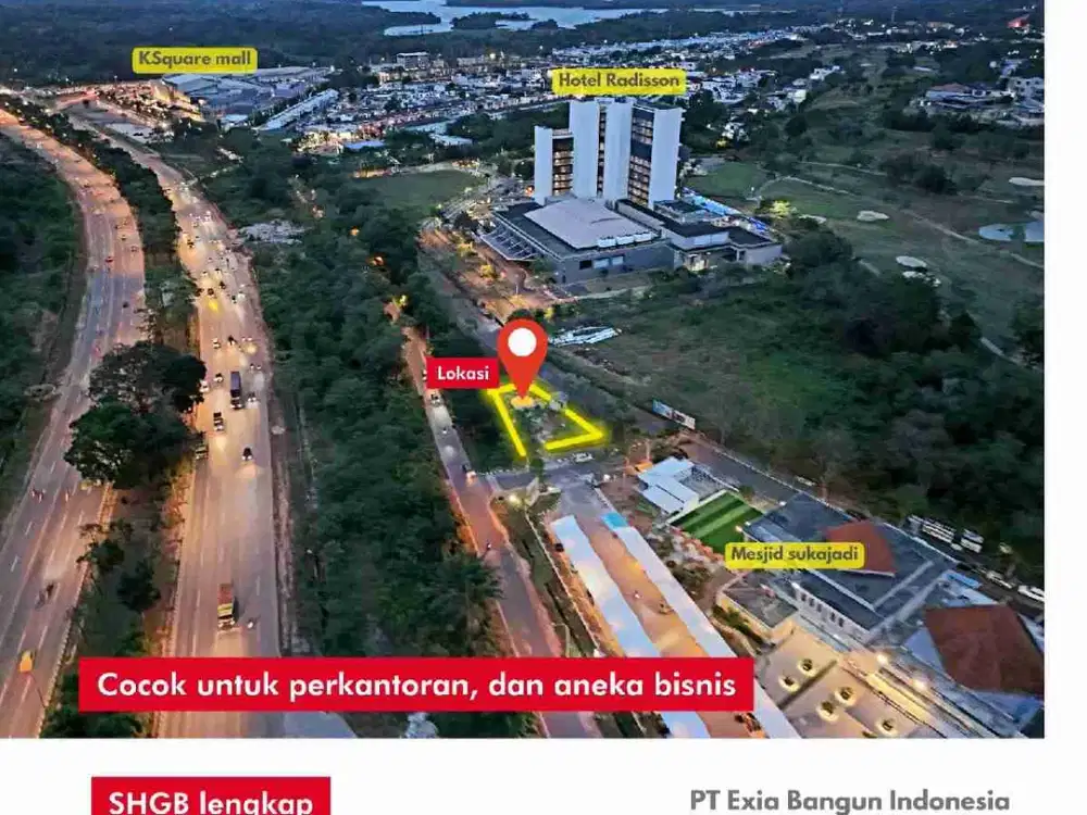 dijual Lahan Jasa komersial 600 M2 jalan raya hotel Radisson Sukajadi batam