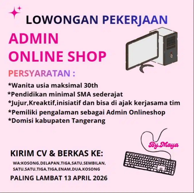 ADMIN ONLINE SHOP & ADMIN BAHAN & ADMIN RETUR