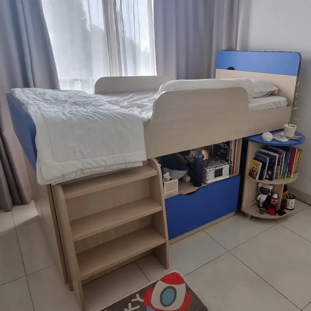 Ranjang kasur anak tingkat bunk bed Informa all in 1 set
