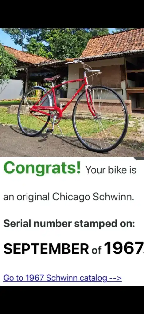 Schwinn speedster tahun 1967 USA
