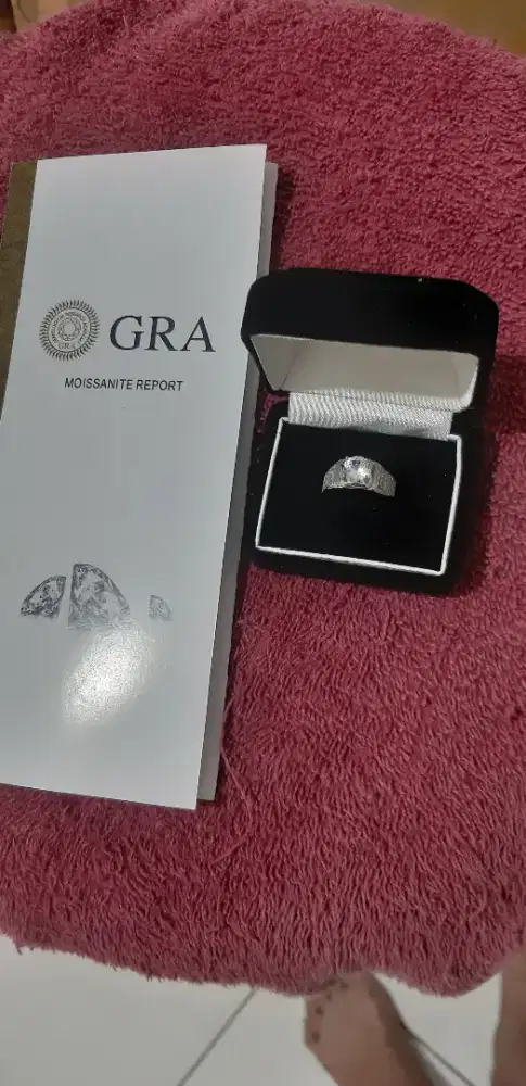 WHITE MOISSANITE DIAMOND 5 Carat + Sertifikat GRA