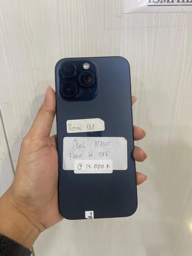 Dijual iphone 15 pro max 256GB blue titanium