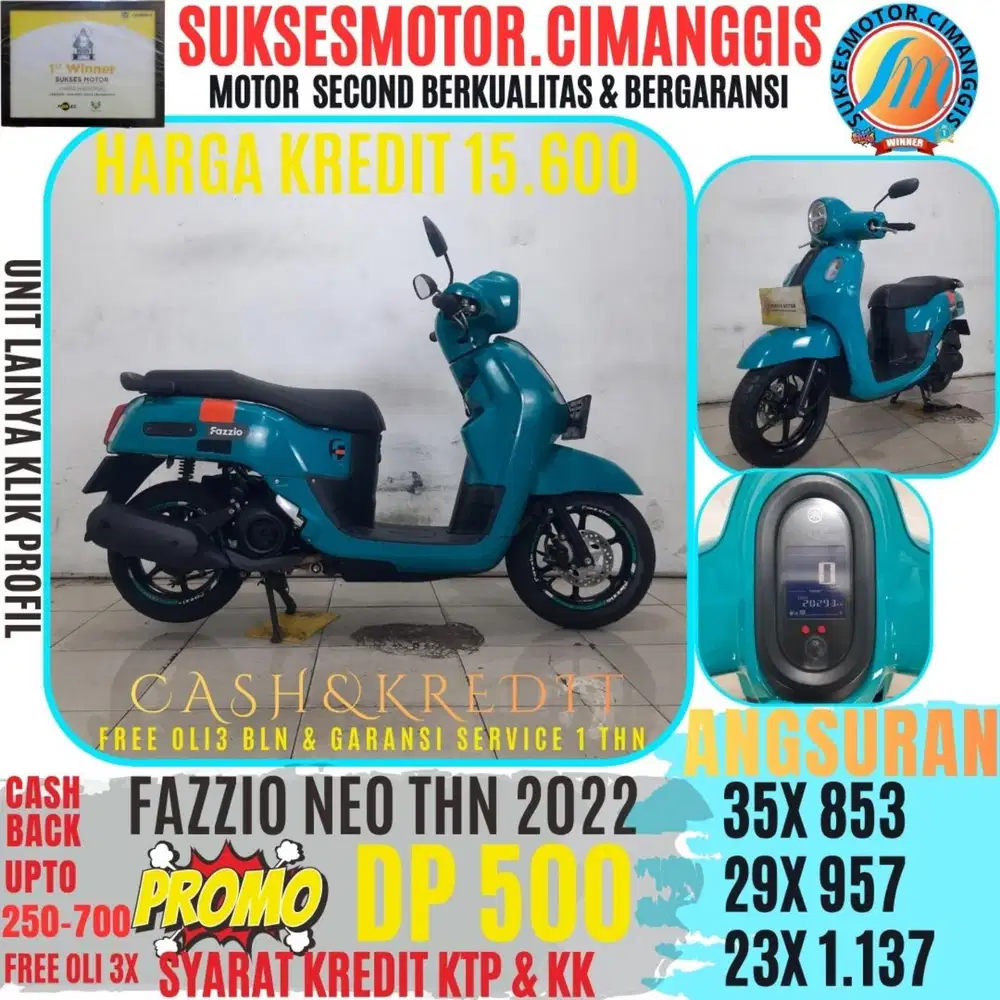 FAZZIO NEO PROMOTERMURAH CASHBACK UPTO700RBU FREEOLI3X BERGARANSI