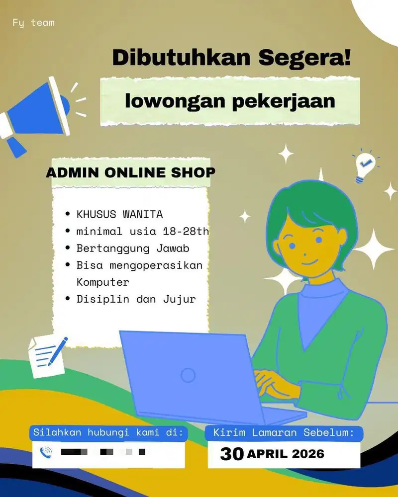 LOKER ADMIN OLSHOP