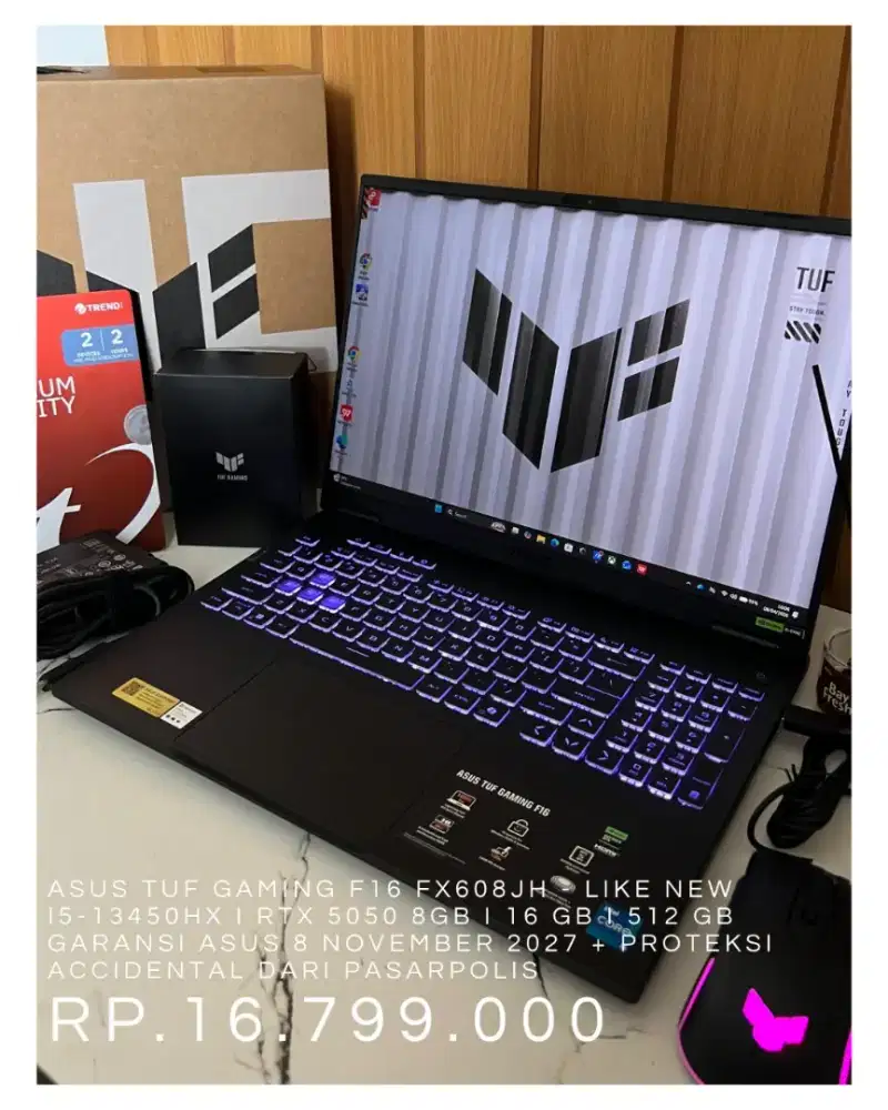 WTS ASUS TUF Gaming F16 FX608JH – LIKE NEW