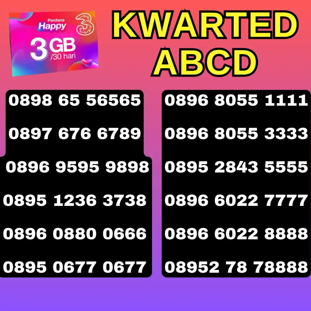 KARTU PERDANA THREE TAHUN LAHIR