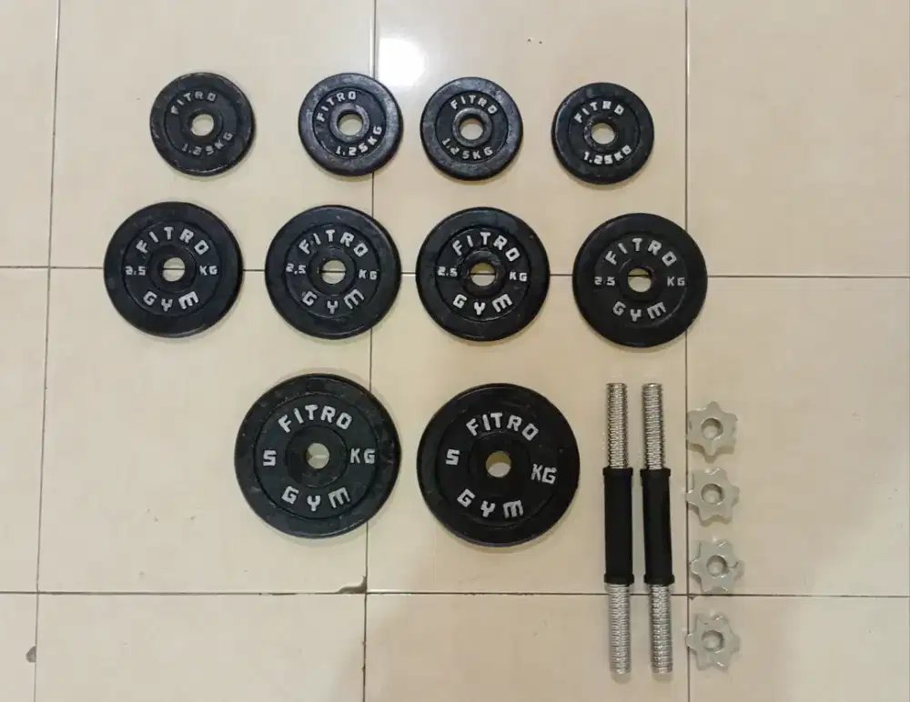 Dumbell set 25 KG murah siap pakai