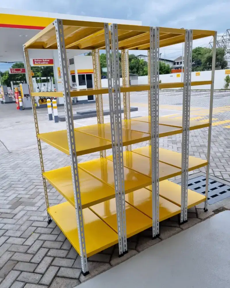 Rak besi siku lubang ful Besi