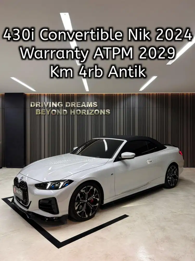 BMW 430i Convertible AT 2025 Putih Cabriolet Km4rb B1724EAB Nik 2024