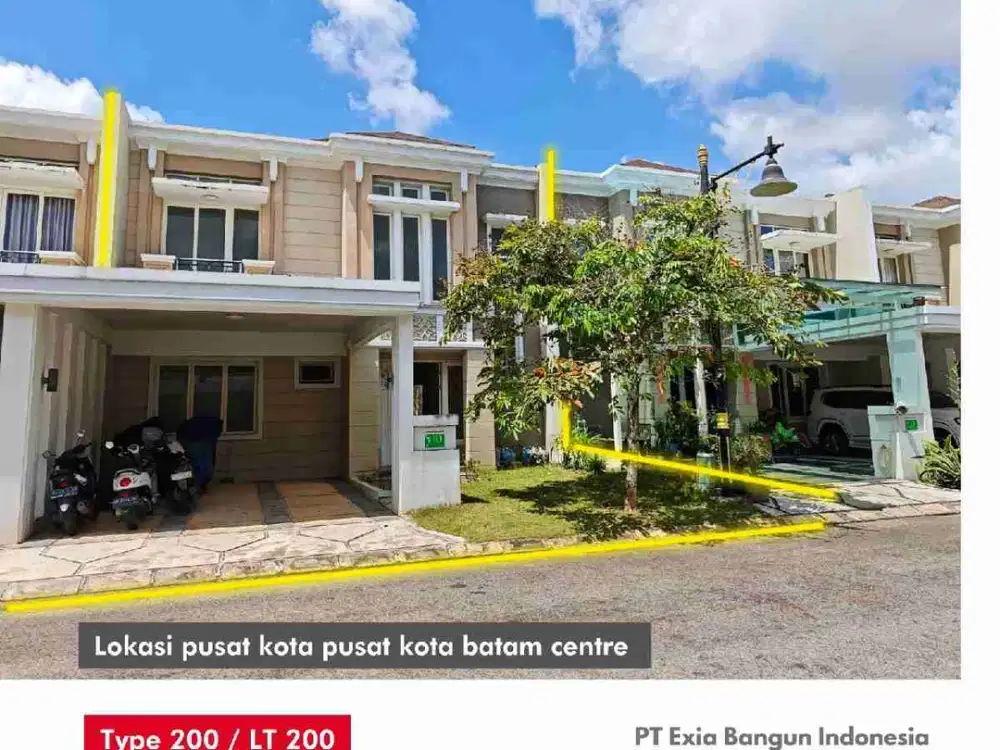 dijual rumah 2 lantai type Paling besar Persea Orchard Park Batam centre bawah pasaran