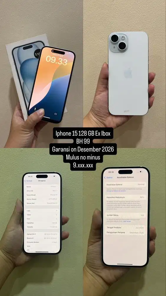 Iphone 15 128 GB ex Ibox