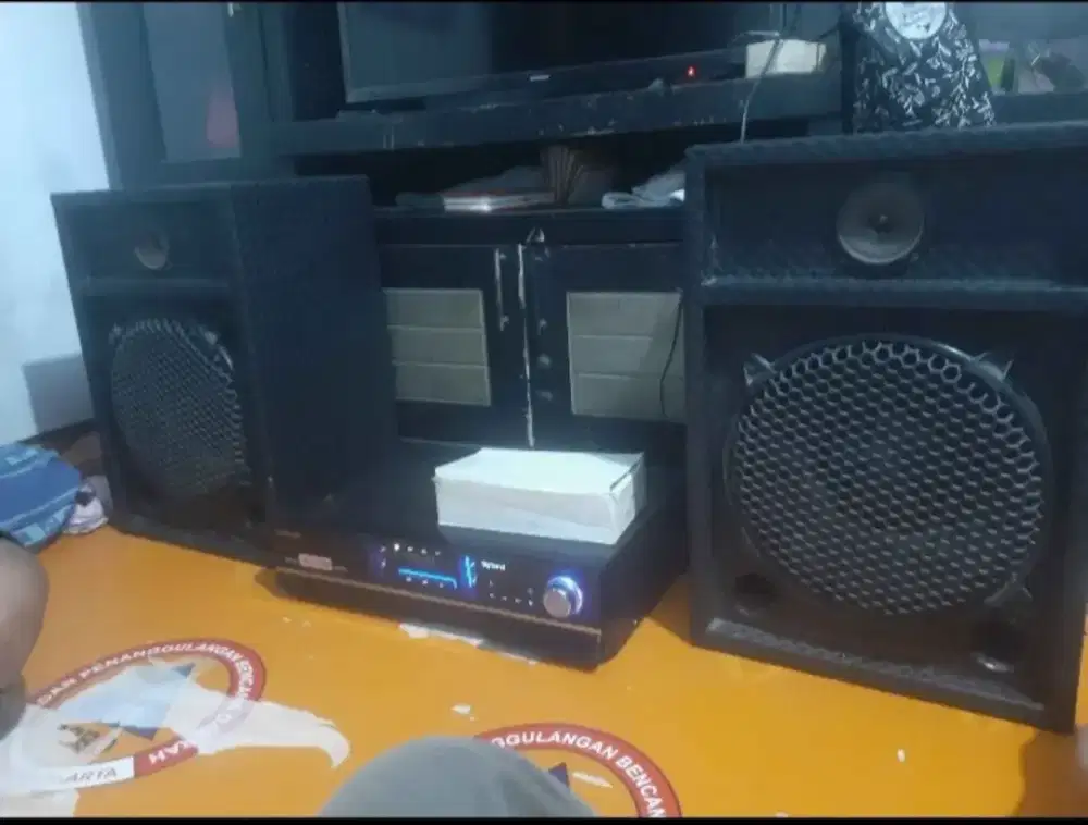 Bigband polytron bb5210 + 2 speaker 12 inch black spider ( rakitan )