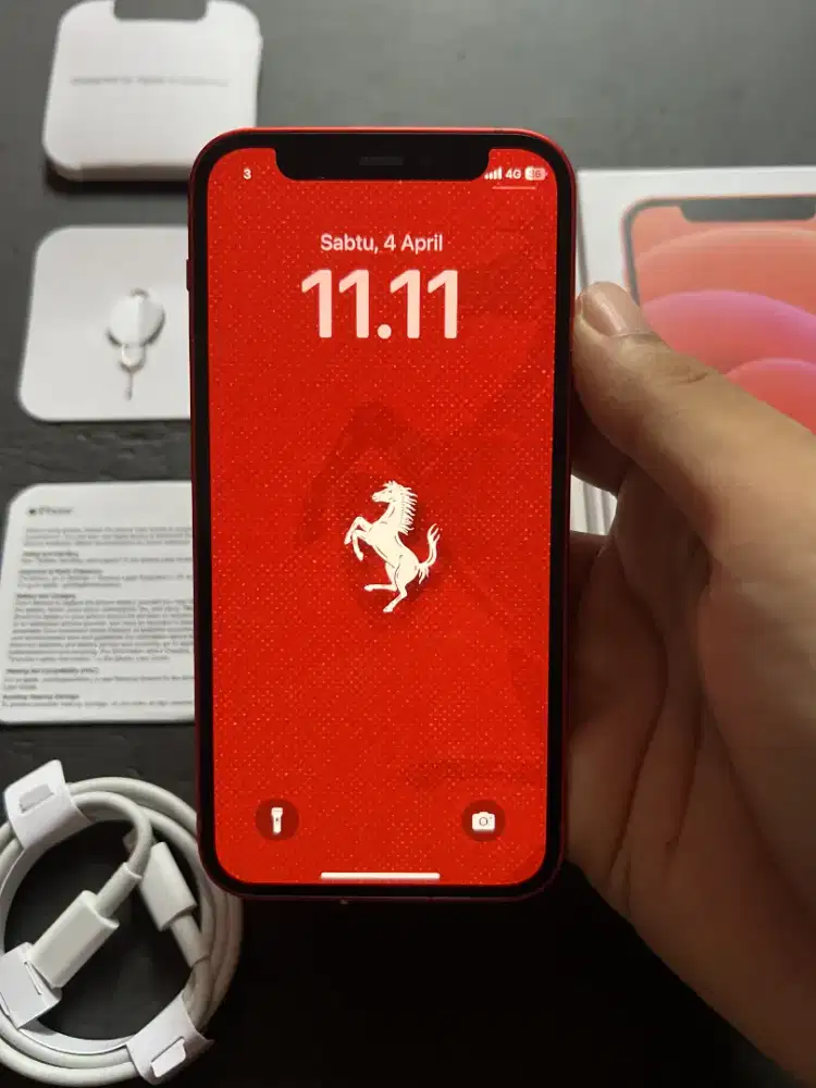 iPhone 12 Mini 64Gb Red All Operator, Fullset Mulus Nominus