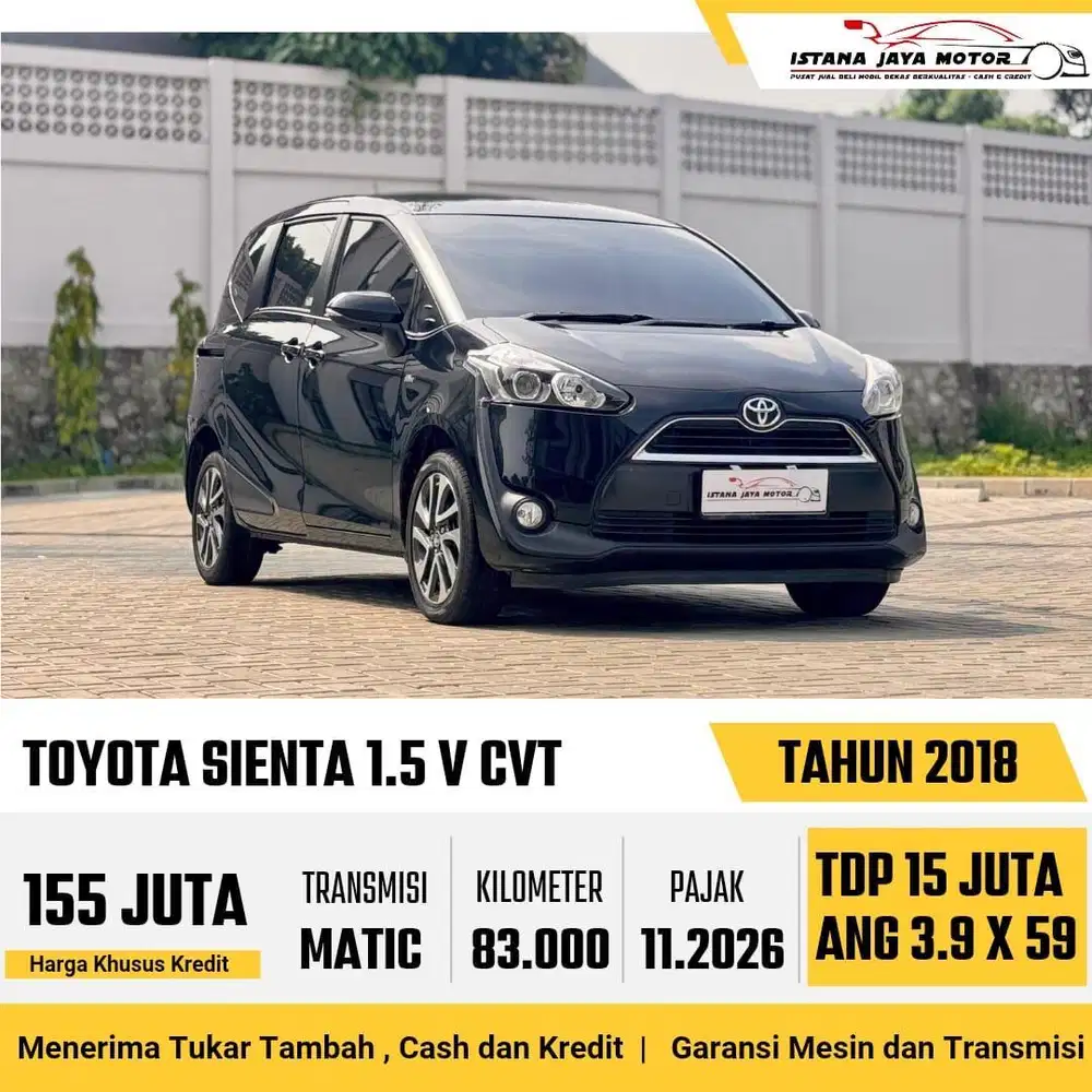 [TERMURAH] Toyota Sienta 1.5 V Automatic 2018 Hitam