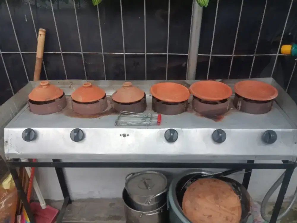 Jual cepat kompor surabi / sambal bakar 6 tungku bekas tidak terpakai