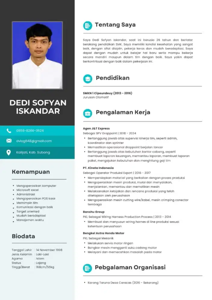 Cari loker, pengalaman spv cp j&t express