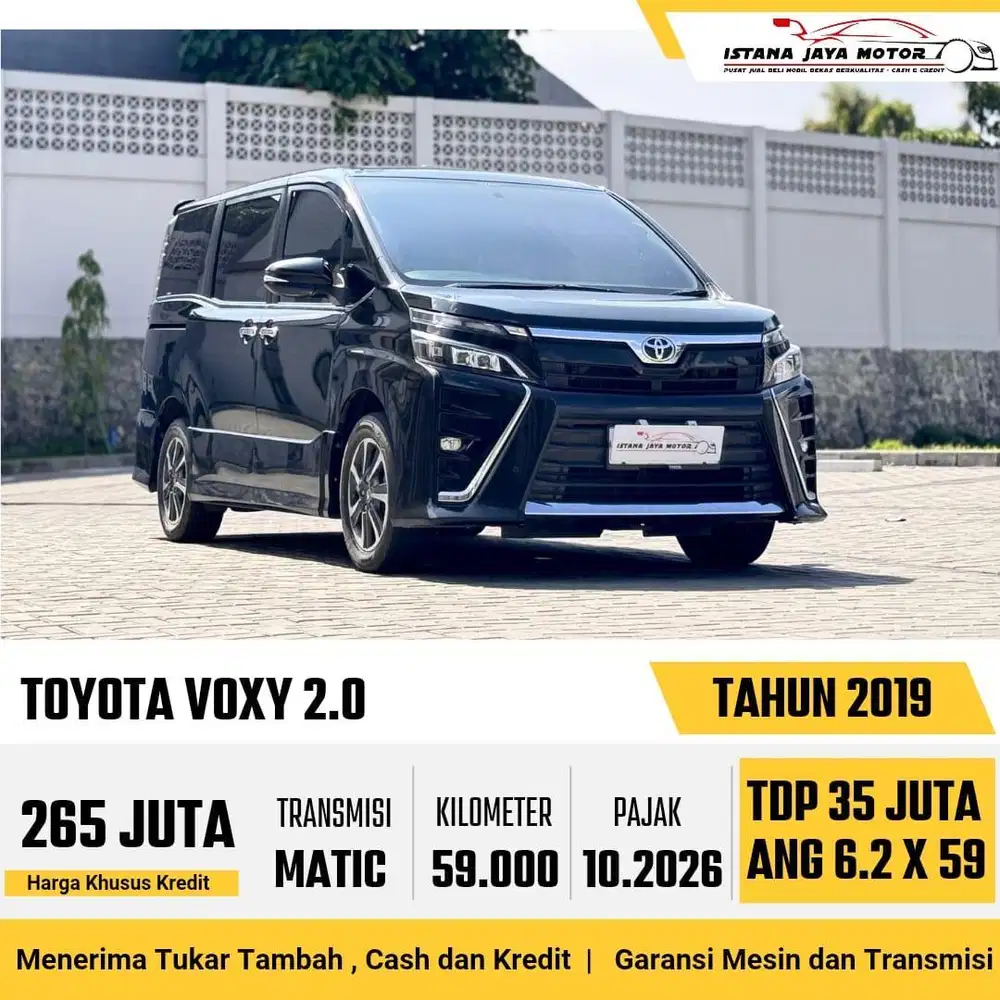 LOW KM Toyota Voxy 2.0 Sunroof NIK 2019 Hitam