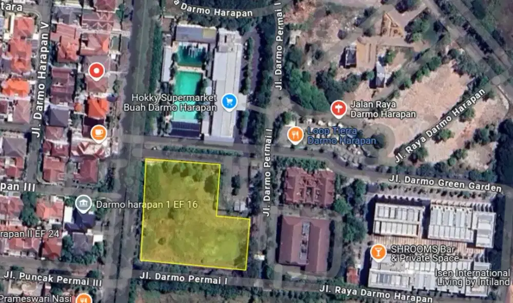 Dijual/Disewakan Tanah Darmo Harapan SHM LT 6888m² Strategis