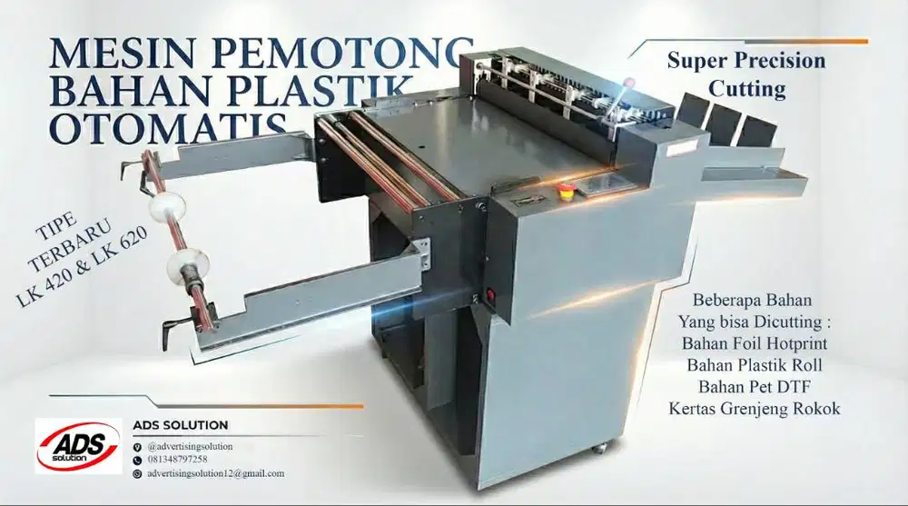 MESIN PEMOTONG BAHAN PLASTIK ROLL TO SHEET LK 420 & LK 620