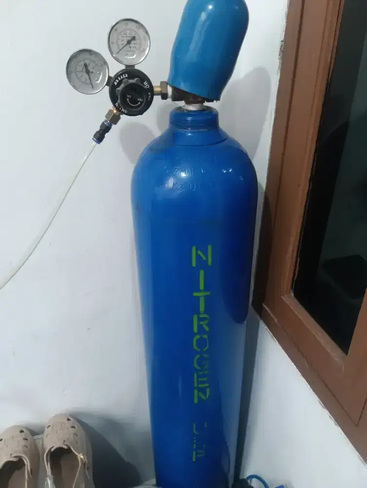 Tabung uhp nitrogen food grade gk kepakai serta regulator free selang