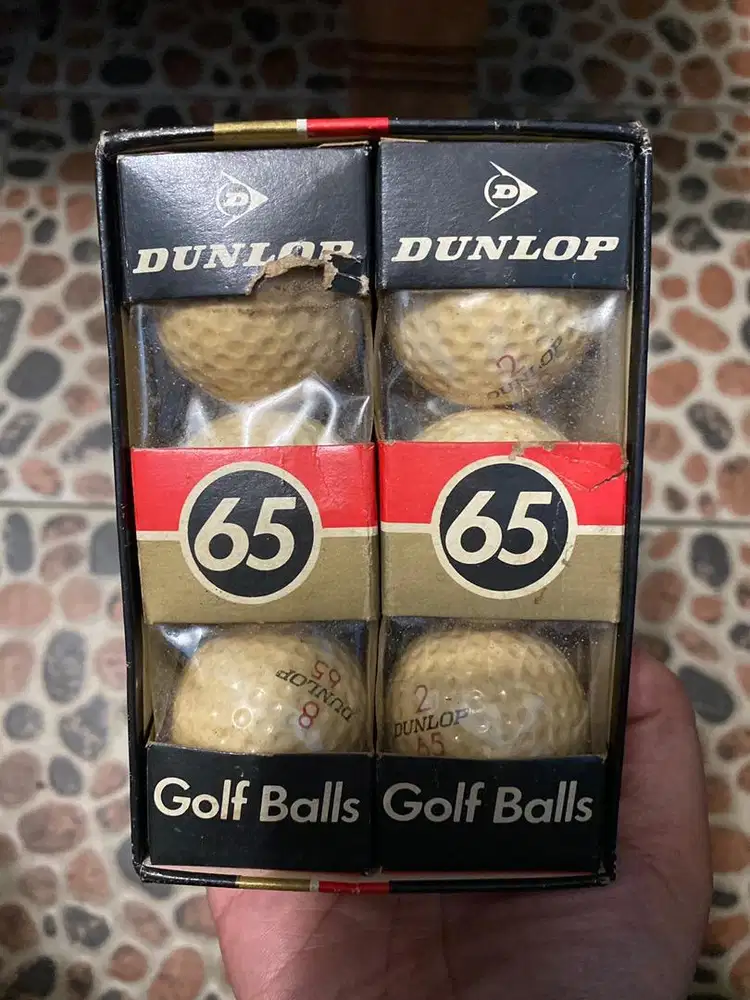 Bola Golf Antik Merek Dunlop 65 Golf Balls Tahun 1935