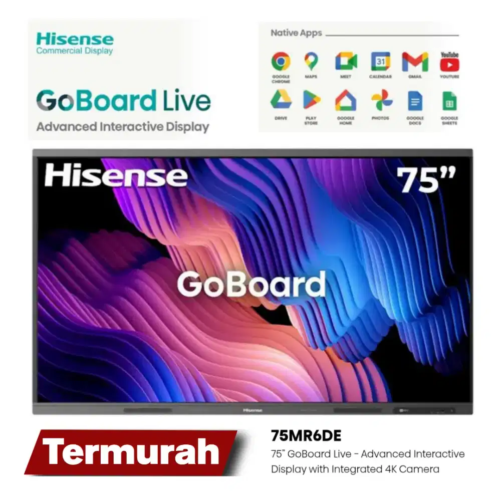 TERMURAH! HISENSE GoBoard Live 75 Interactive Touch Display 75MR6DE