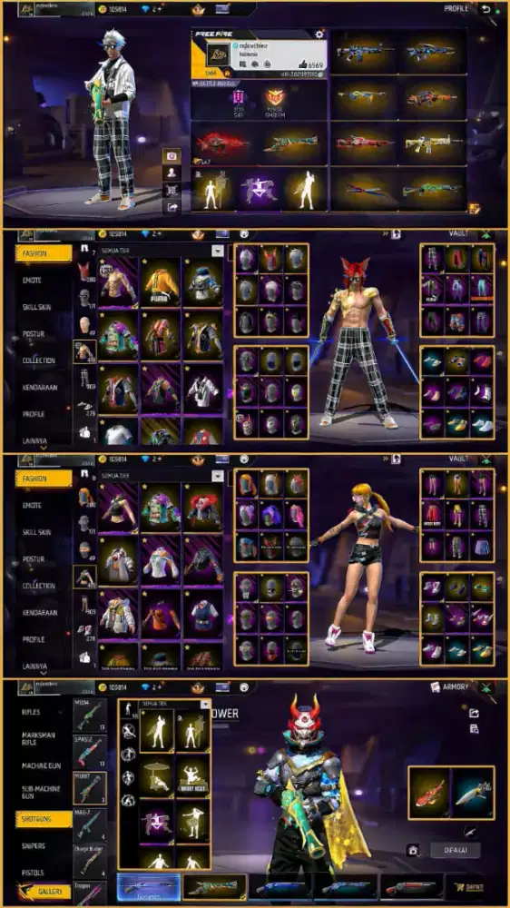 Jual akun ff murah aman dan amanah