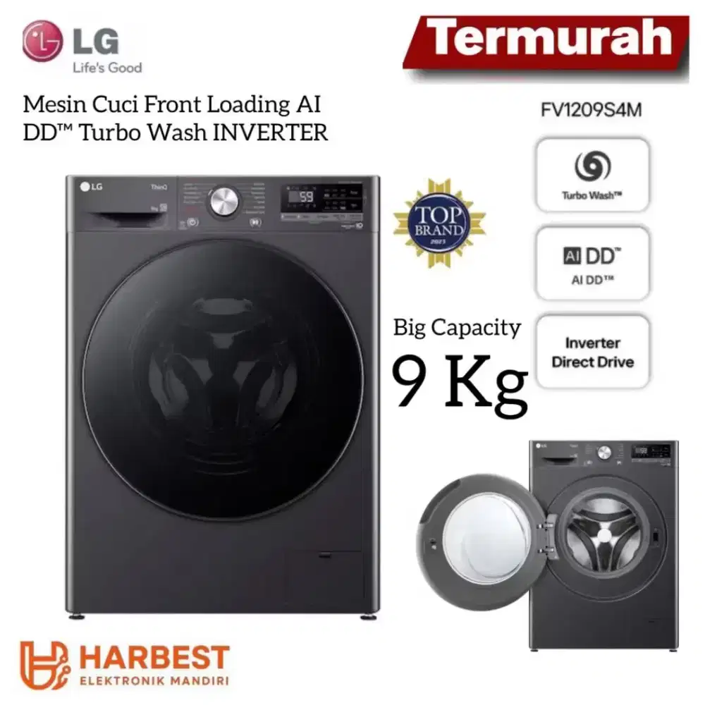 LG Front Loading Capacity 9 Kg SMART INVERTER FV1209S4MAI DD TurboWash