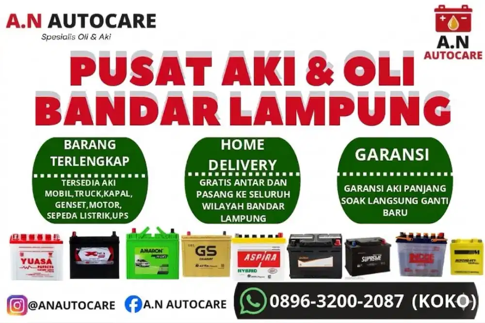 SEDIA AKI BARU SIAP ANTAR 24 JAM