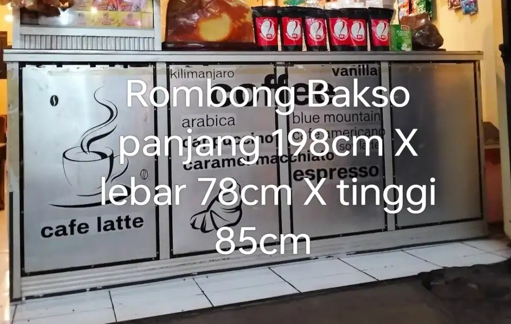 Rombong Bakso Full Aluminium