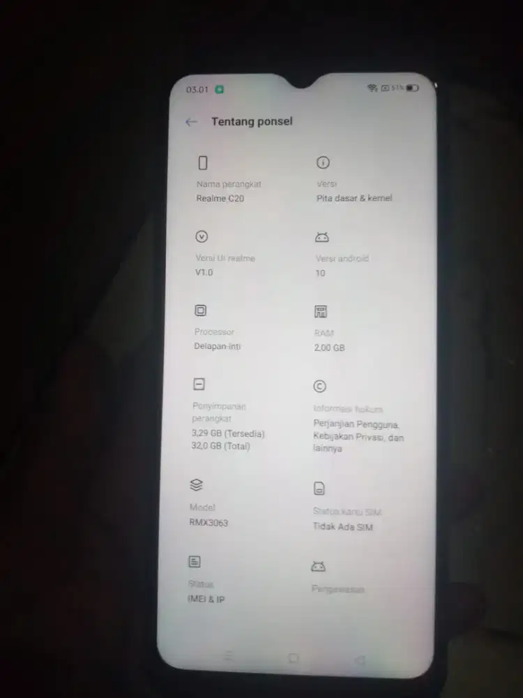 Realme C20 2/32 (OR & No Minus)