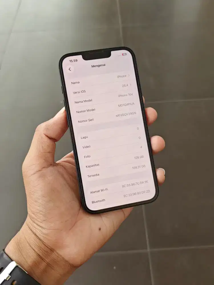 iPhone 16e 128 Resmi Indonesia Fullset Original Mulus Nominus