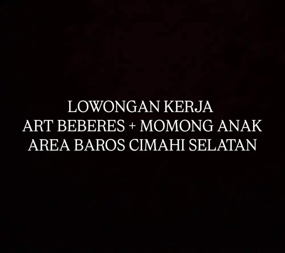 LOKER ART BEBERSIH + MOMONG ANAK