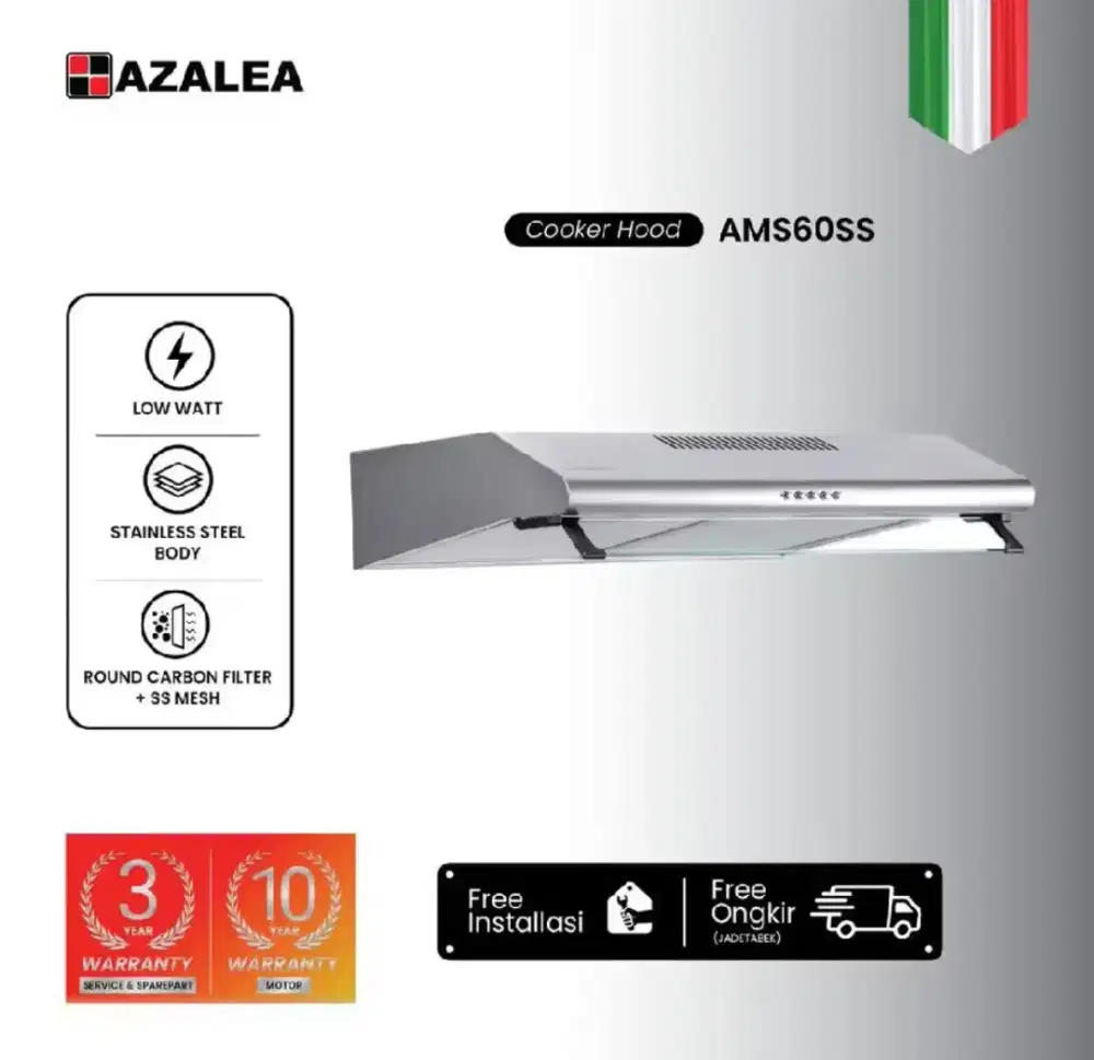AZALEA COOKER HOOD AMS60SS NEW GARANSI RESMI