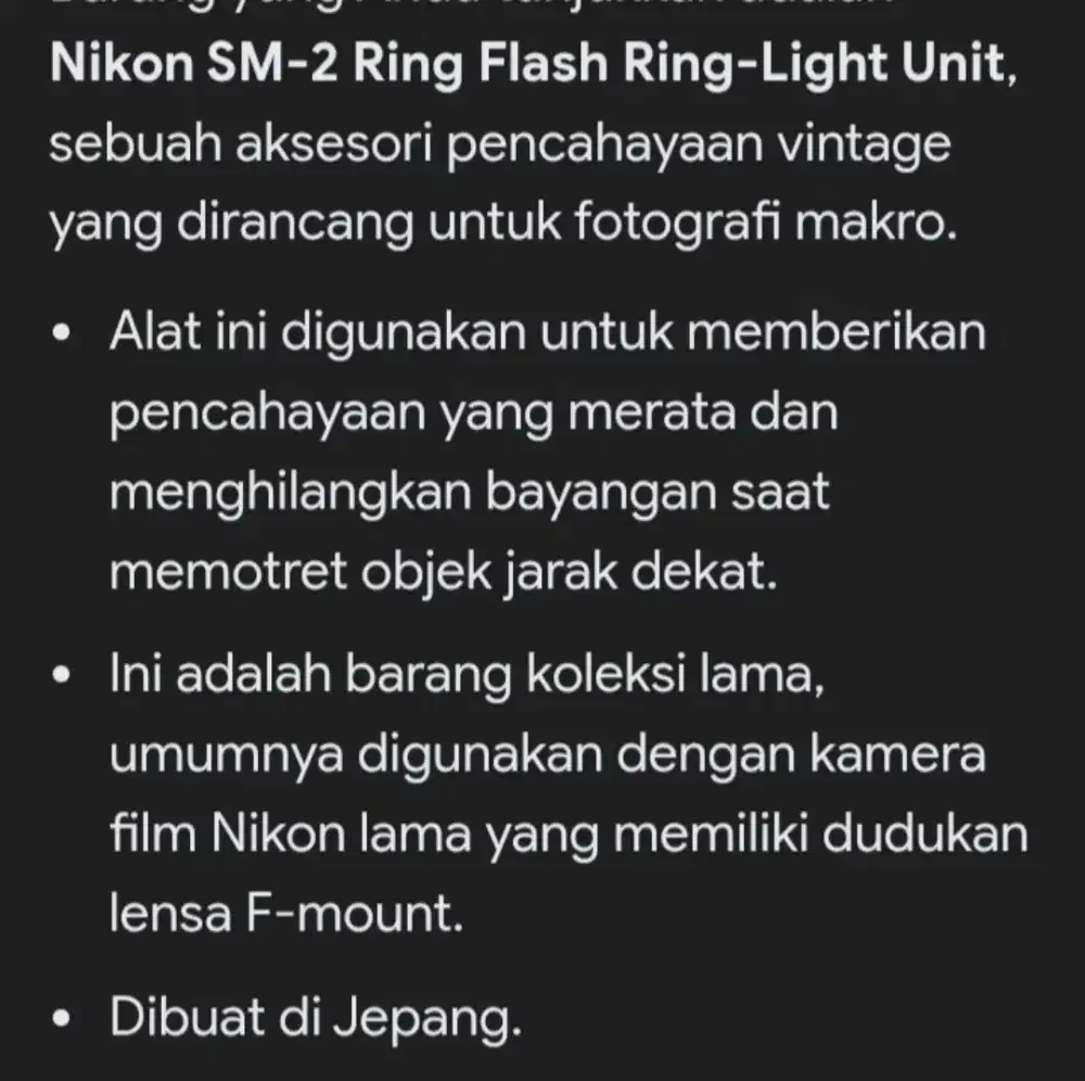 Nikon SM2- ring flash macro (langka dulur)